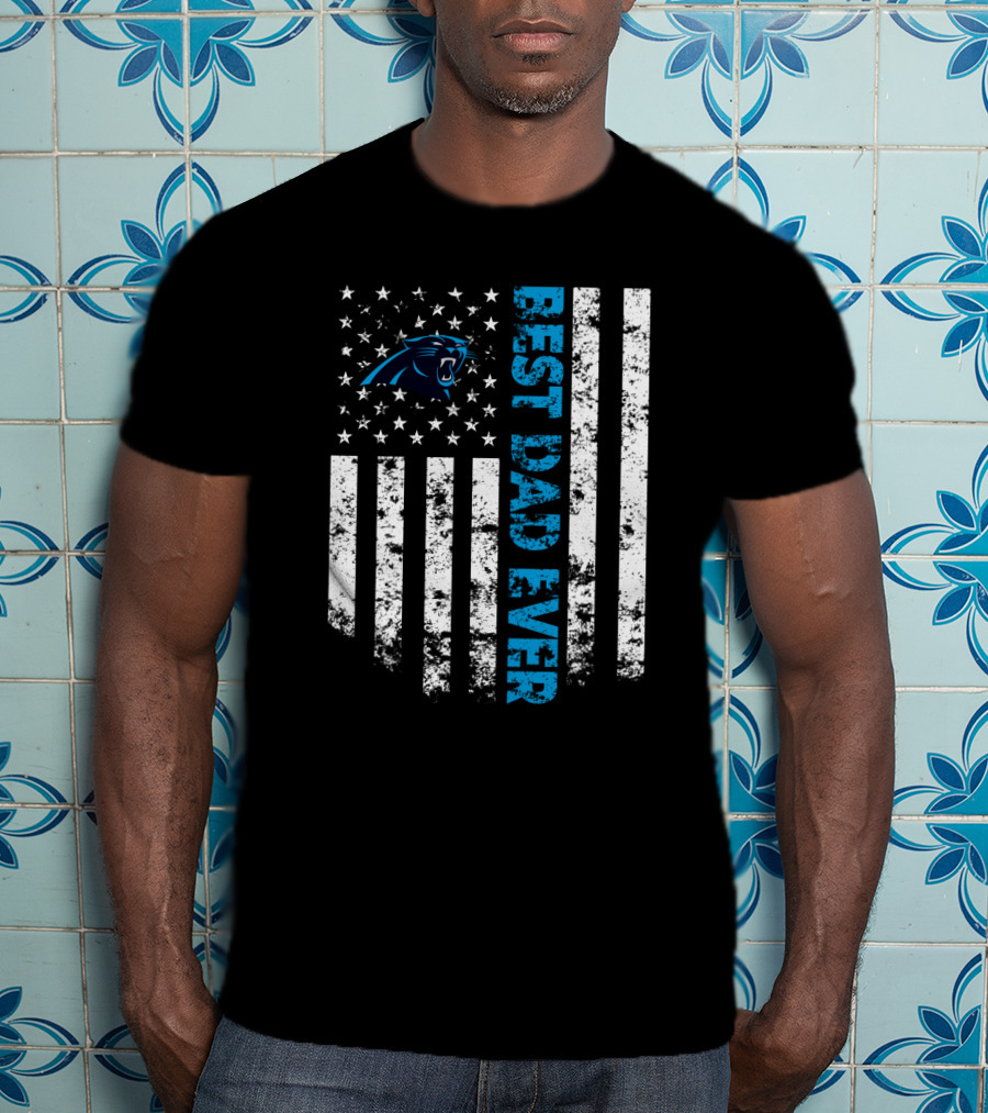Best Carolina Panthers Dad Ever Stars And Stripes T-Shirt