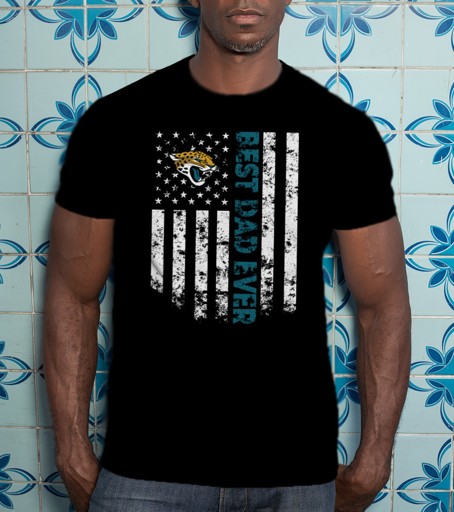 Best Jacksonville Jaguars Dad Ever American Flag T-Shirt