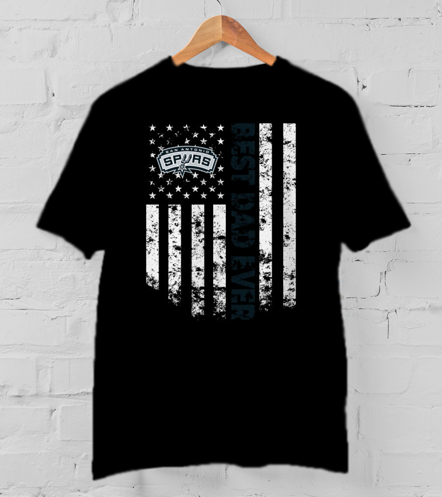 Best Dad Ever San Antonio Spurs Stars And Stripes T-Shirt
