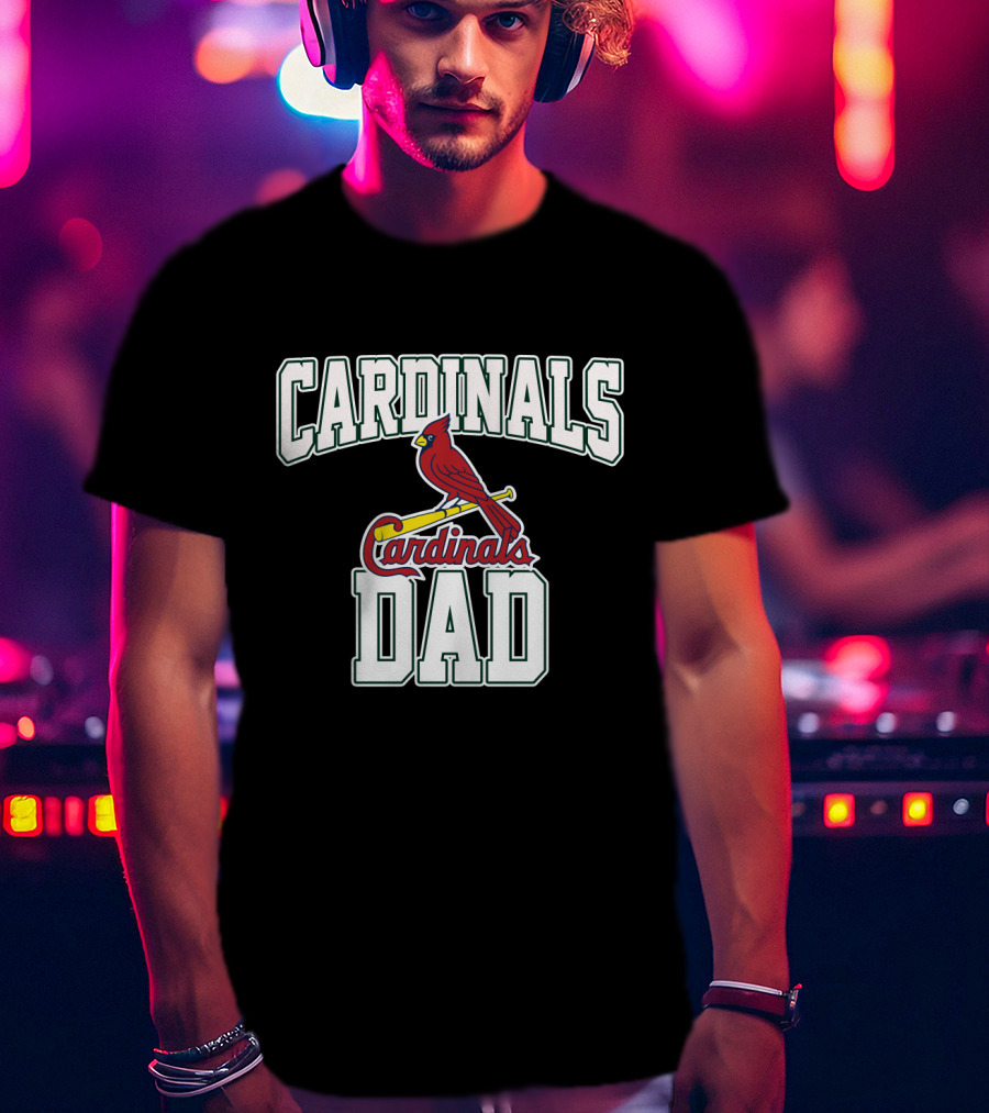 StLouis Cardinals Dad Cardinal Baseball Logo Fan T-Shirt