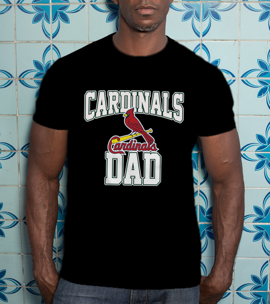 StLouis Cardinals Dad Cardinal Baseball Logo Fan T-Shirt