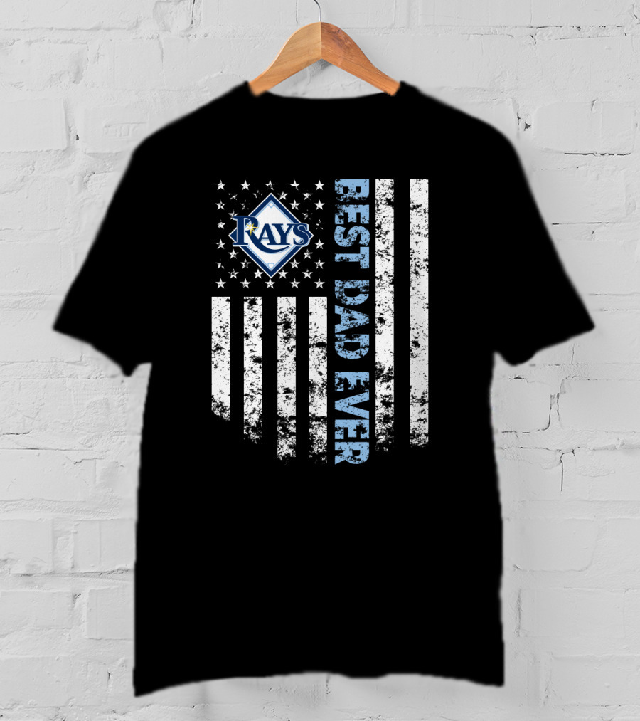 Tampa Bay Rays Best Dad Ever Patriotic Flag T-Shirt
