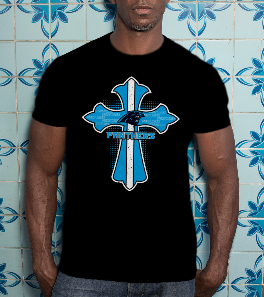 Cross Panthers Carolina Panthers Fans T-Shirt