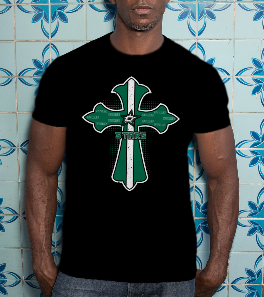 Cross With Jesus Faith And Dallas Stars Fans Unity T-Shirt