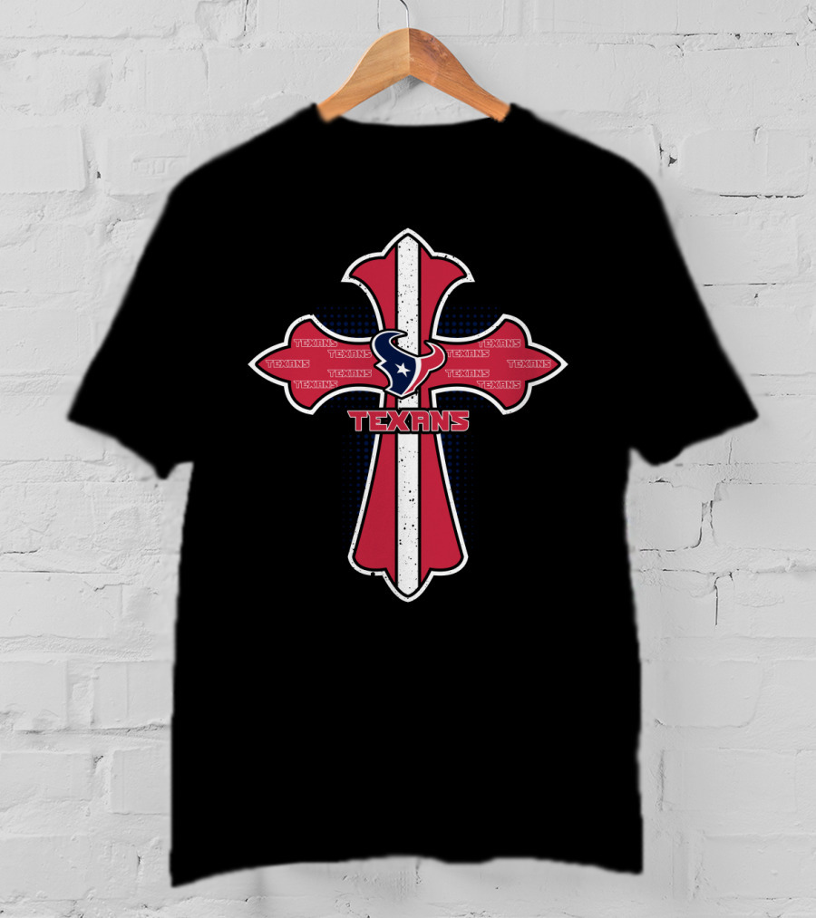Texans Faithful Jesus Cross Houston Fans T-Shirt