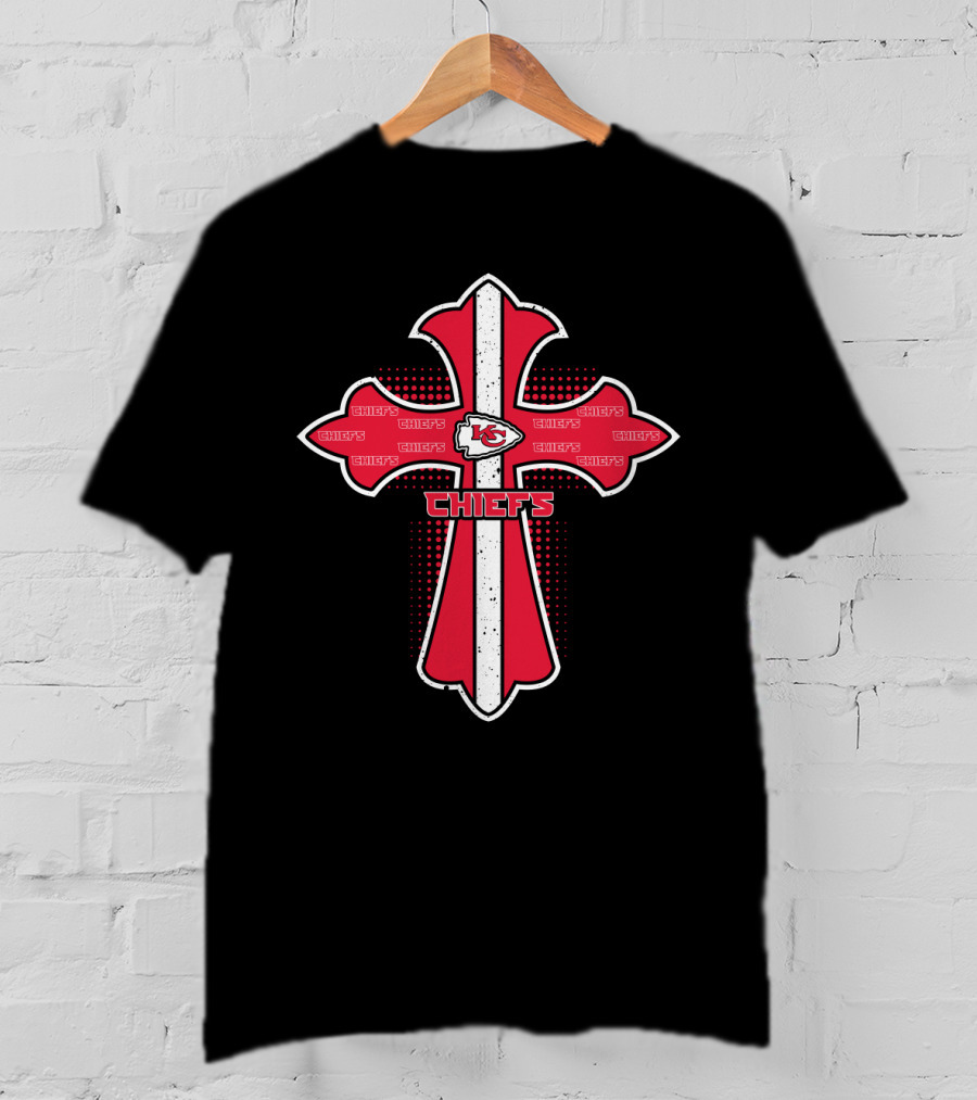 Chiefs Fans Cross Featuring Kansas City Chiefs T-Shirt
