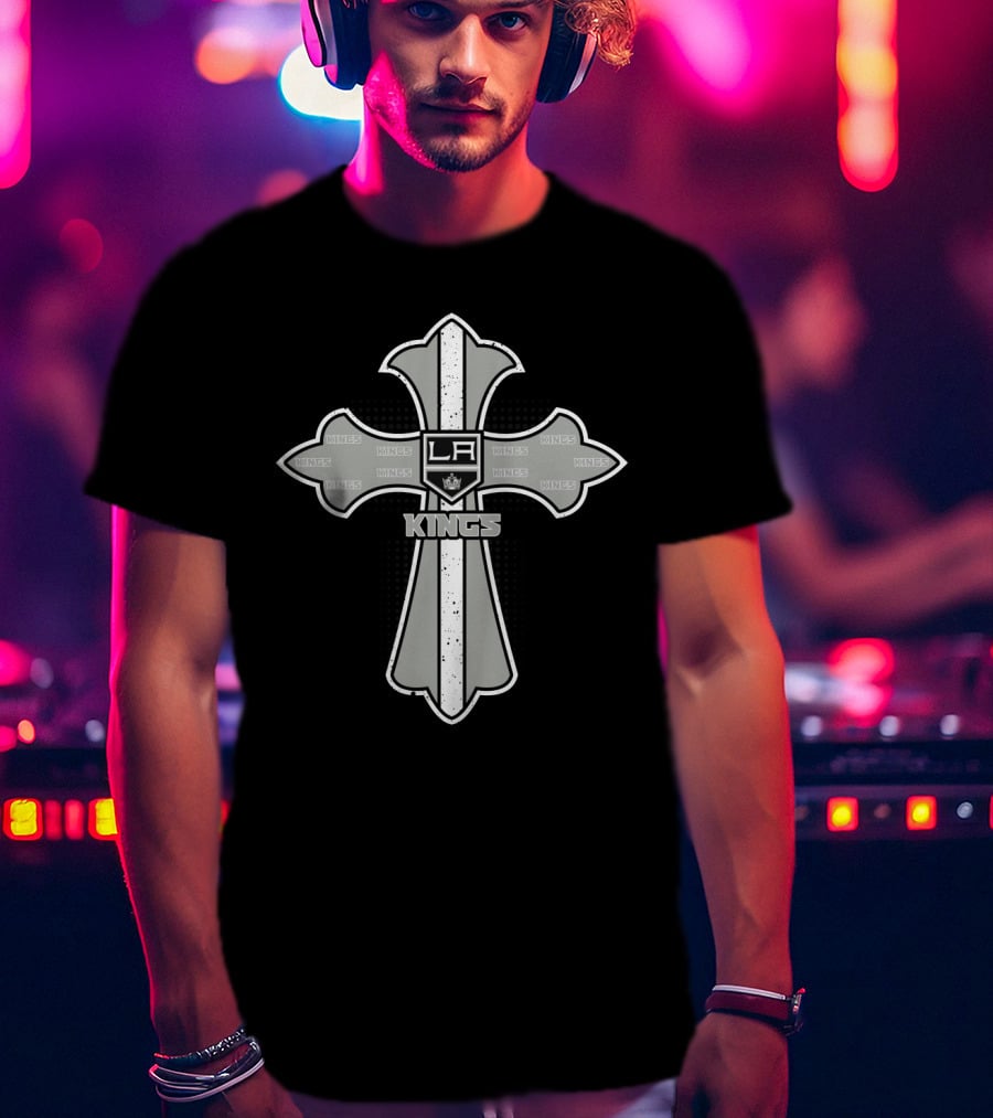 LA Kings And Cross For Jesus Fans Unite With Iconic Symbol And Hockey Spirit T-Shirt