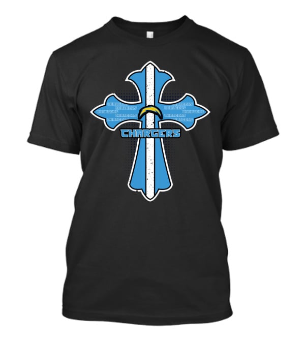 Cross Chargers Jesus Fans Los Angeles Chargers T-Shirt