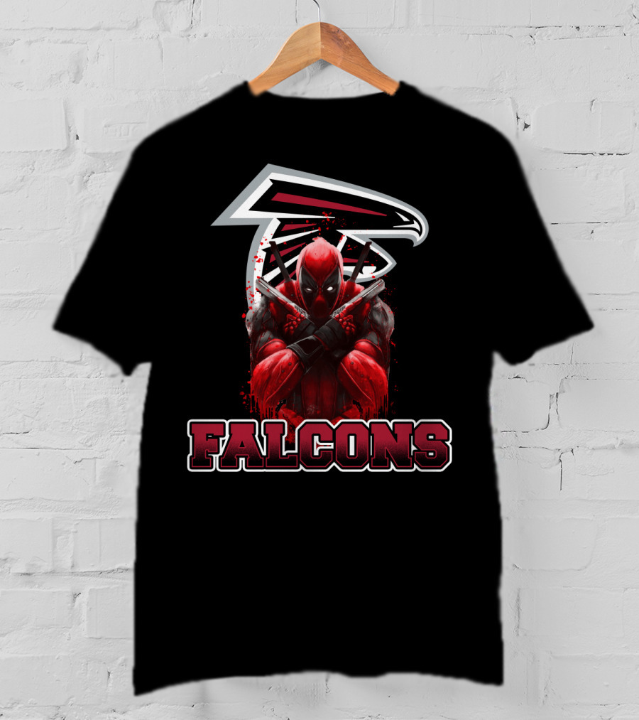 Deadpool Atlanta Falcons Crossover T-Shirt
