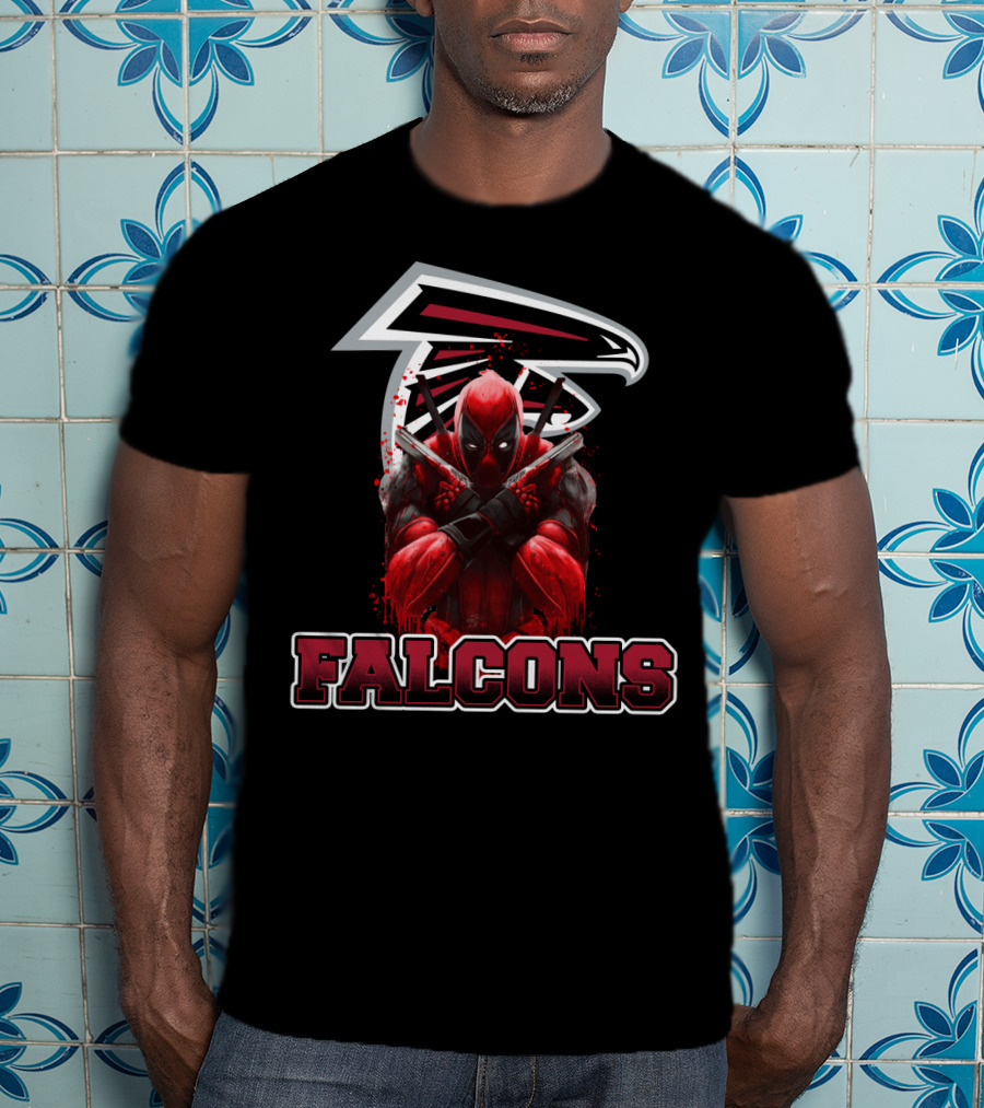 Deadpool Atlanta Falcons Crossover T-Shirt