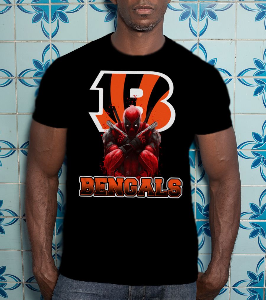 Bengals Deadpool Crossover Cincinnati Fans T-Shirt