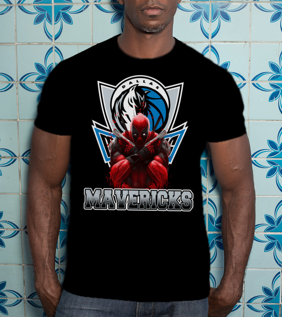 Dallas Mavericks Marvel Deadpool Crossover Fans T-Shirt