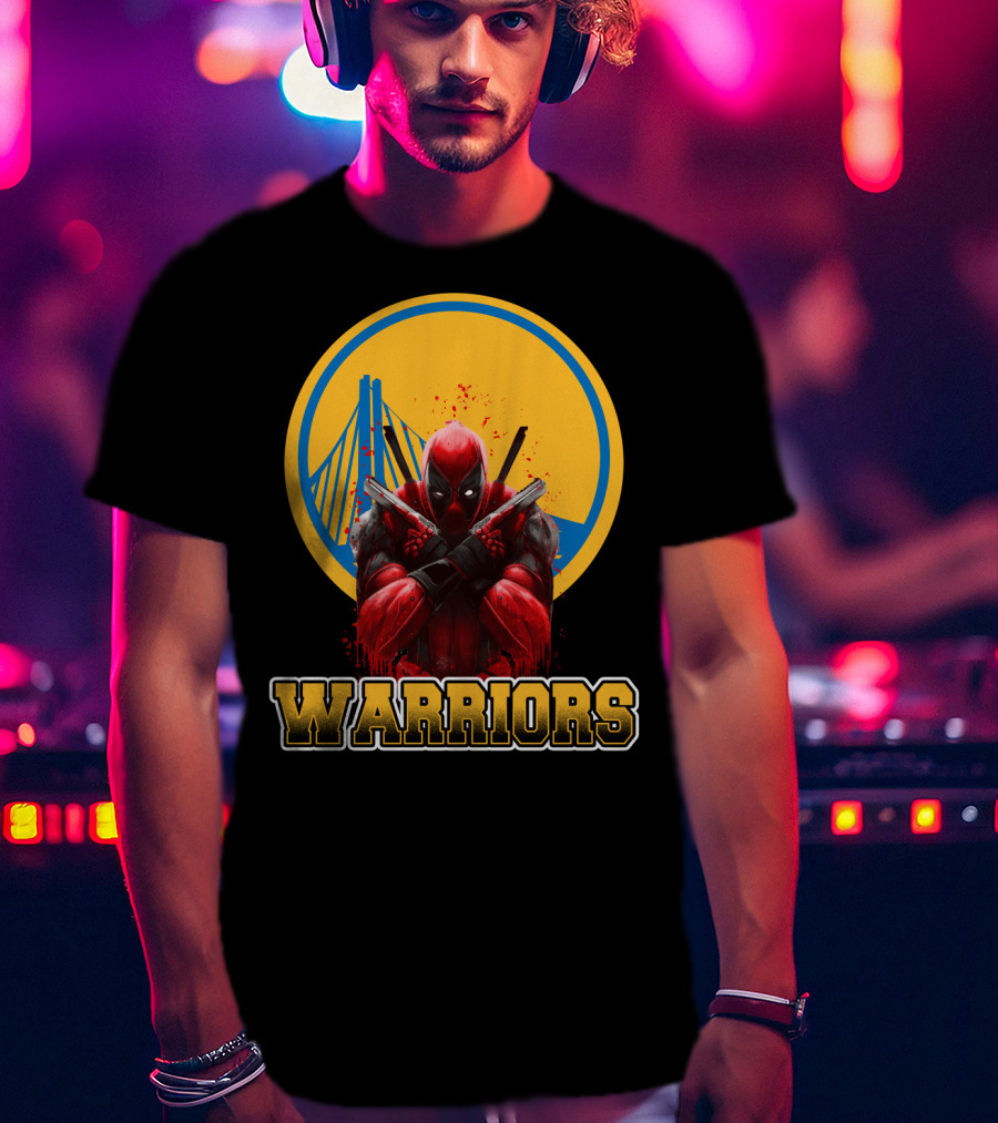 Warriors Deadpool Fans Crossover With Golden State T-Shirt