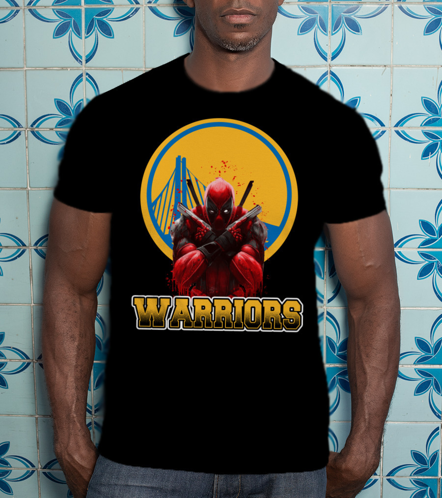 Warriors Deadpool Fans Crossover With Golden State T-Shirt