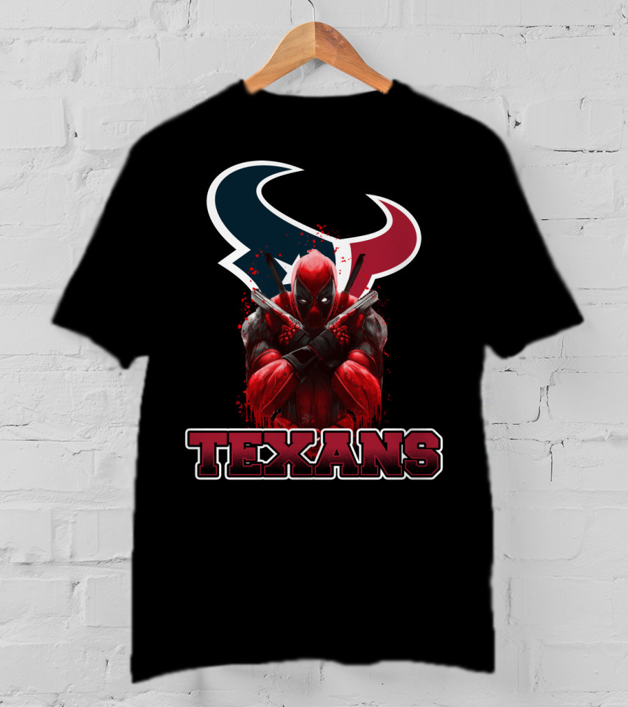 Texans Deadpool Crossover Featuring Houston NFL T-Shirt