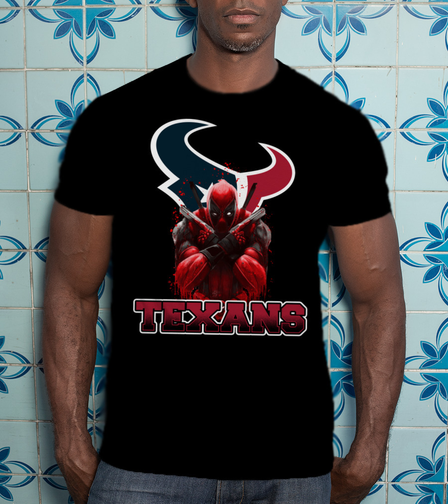Texans Deadpool Crossover Featuring Houston NFL T-Shirt