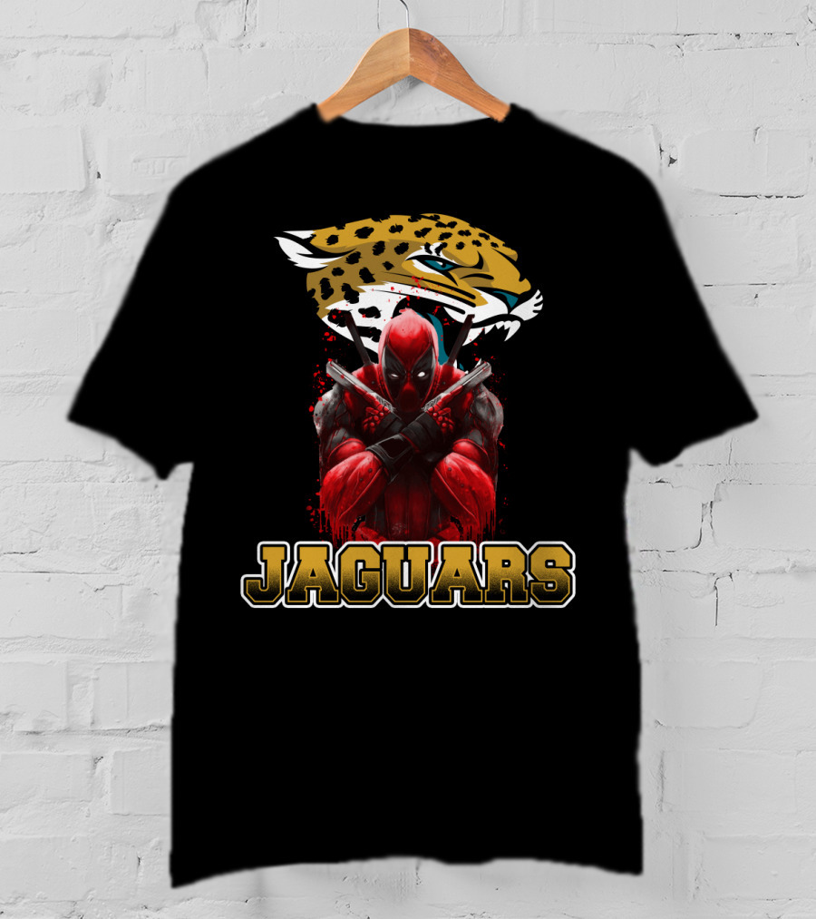 Jacksonville Jaguars NFL Team And Deadpool Crossover T-Shirt