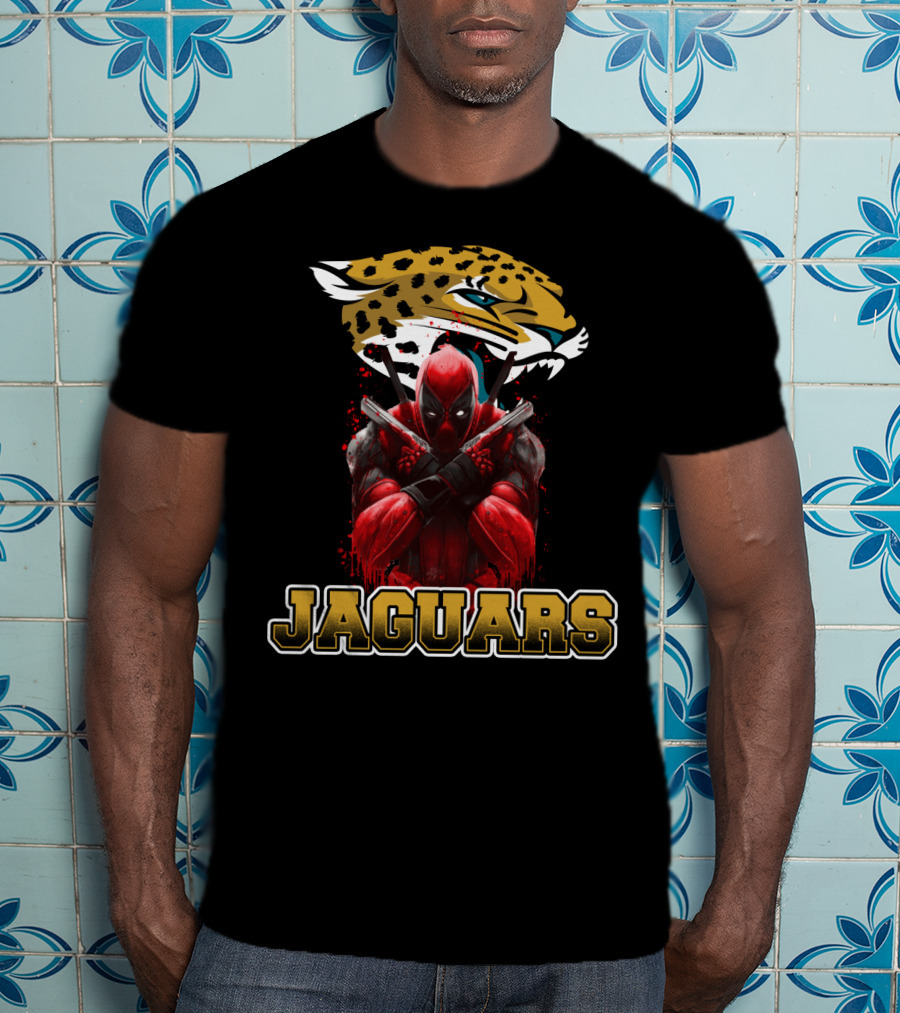 Jacksonville Jaguars NFL Team And Deadpool Crossover T-Shirt