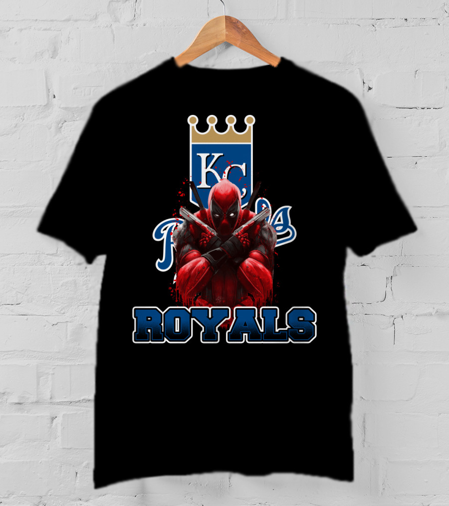Royals KC Kansas City Deadpool Mashup Fan Crossover T-Shirt