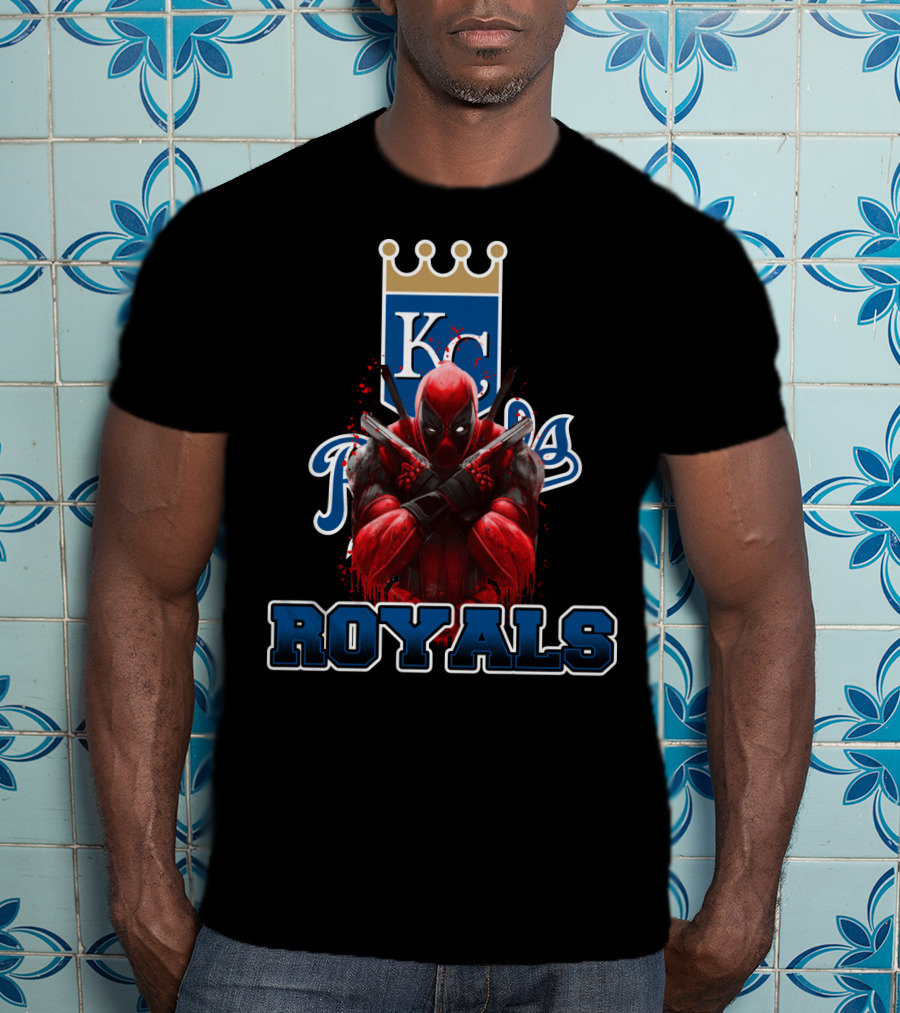Royals KC Kansas City Deadpool Mashup Fan Crossover T-Shirt