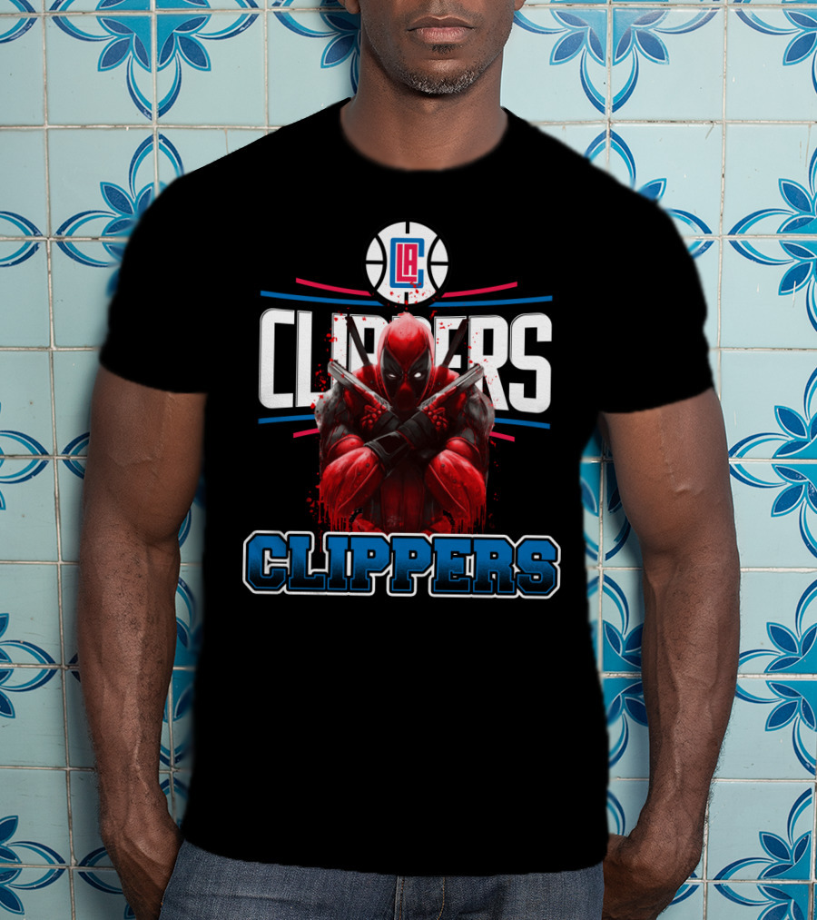 LA Clippers Deadpool Crossover Basketball Fan Favorite T-Shirt