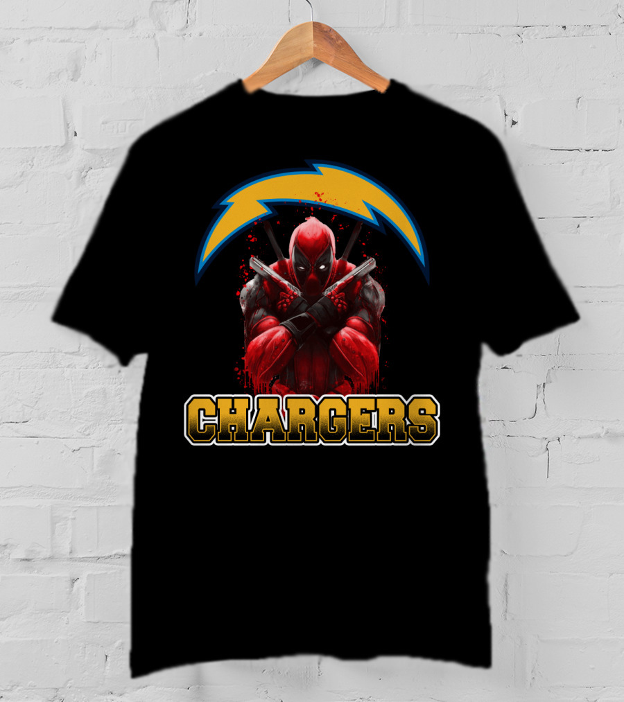 Los Angeles Chargers Deadpool Crossover Fandom T-Shirt