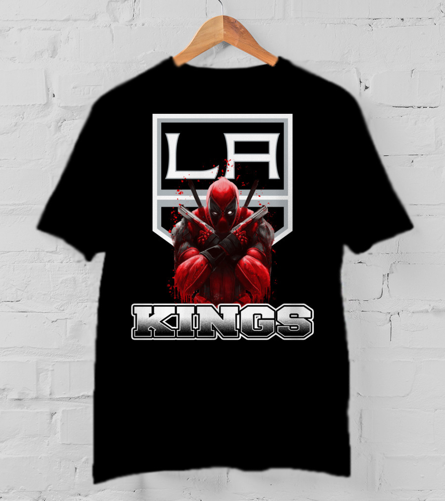 Deadpool LA Kings Collaboration Fan Crossover T-Shirt