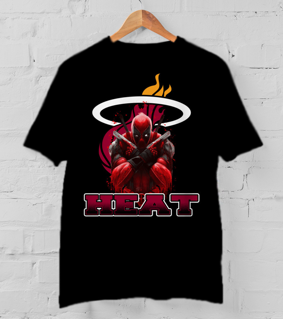Miami Heat Deadpool Crossover Fans T-Shirt