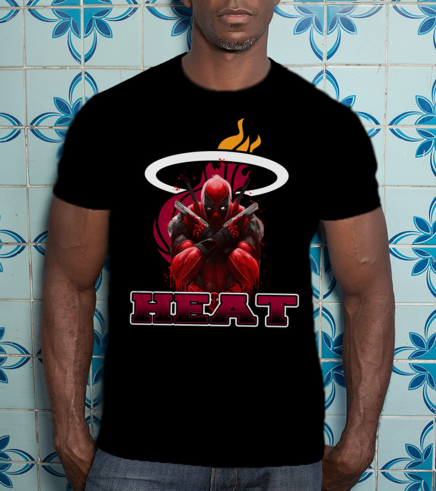 Miami Heat Deadpool Crossover Fans T-Shirt