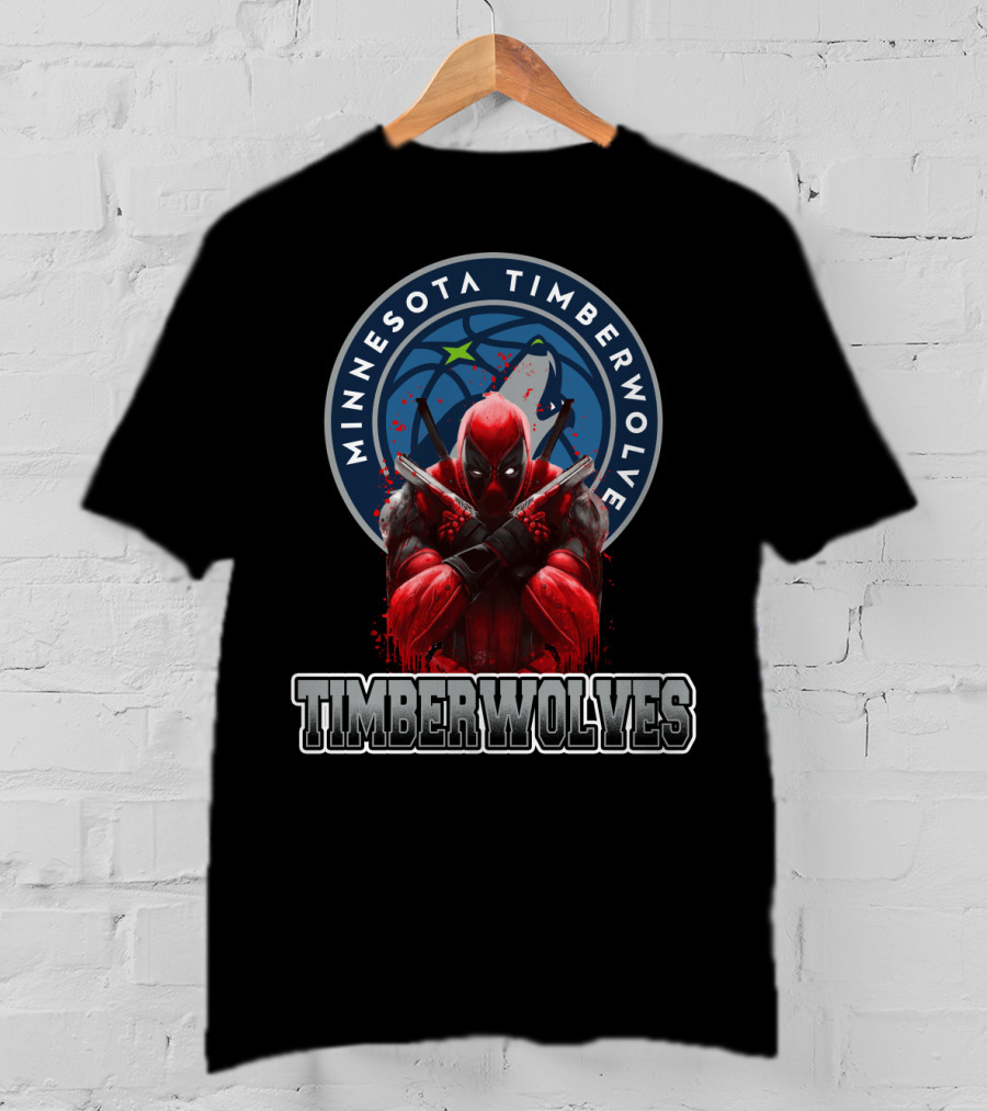 Minnesota Timberwolves Deadpool Crossover Fan T-Shirt