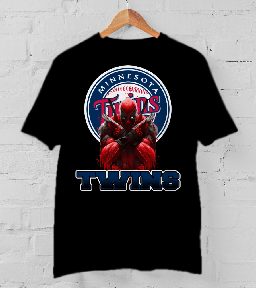Minnesota Twins Deadpool Crossover For Fans T-Shirt