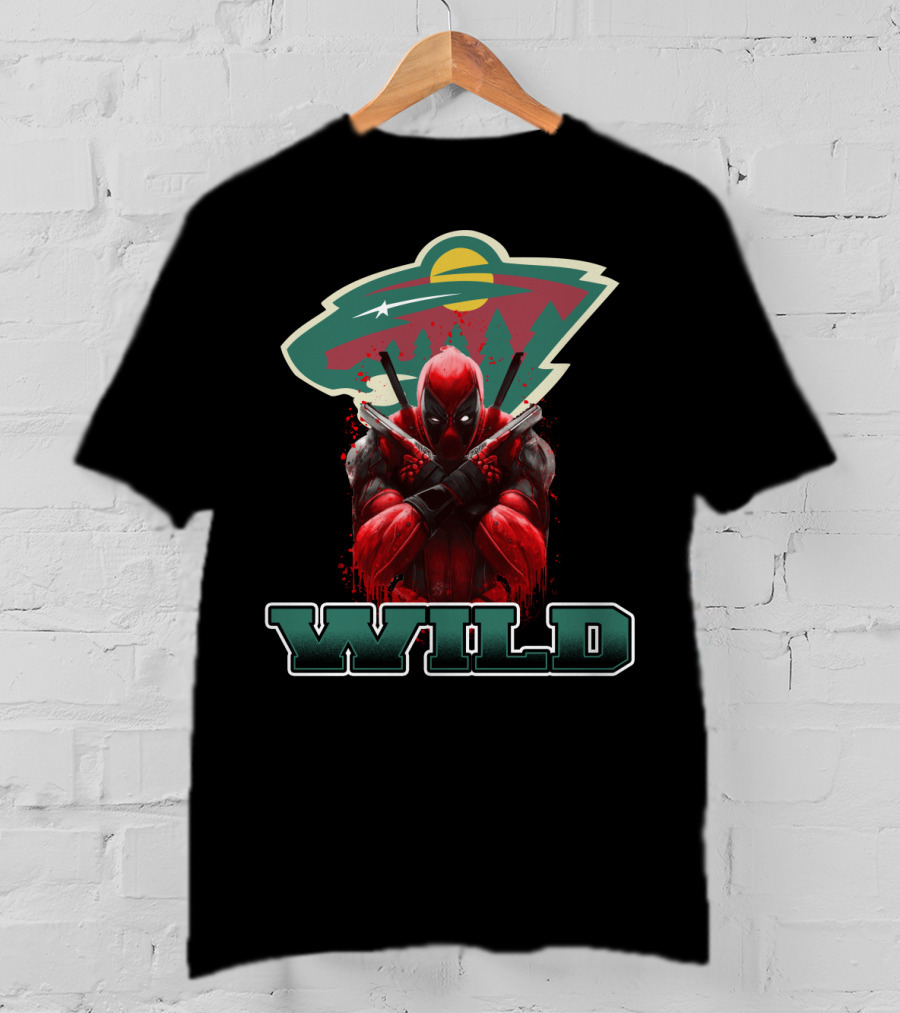 Minnesota Wild NHL And Deadpool Crossover Fans T-Shirt
