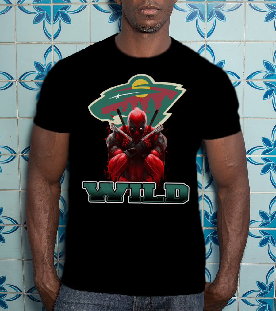 Minnesota Wild NHL And Deadpool Crossover Fans T-Shirt