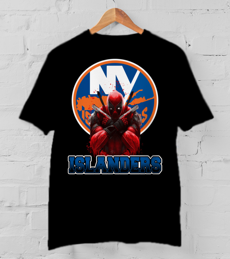 New York Islanders Deadpool Crossover Fans T-Shirt