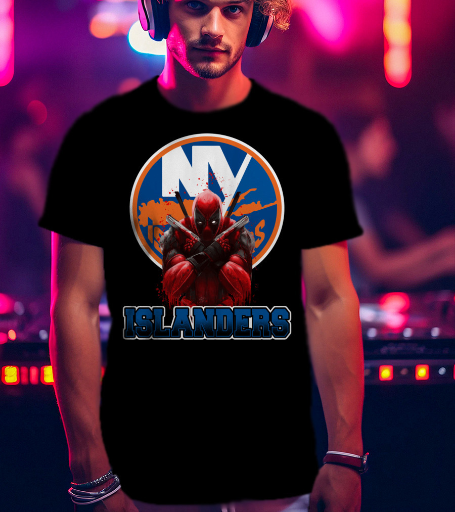 New York Islanders Deadpool Crossover Fans T-Shirt