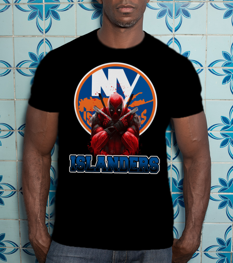 New York Islanders Deadpool Crossover Fans T-Shirt