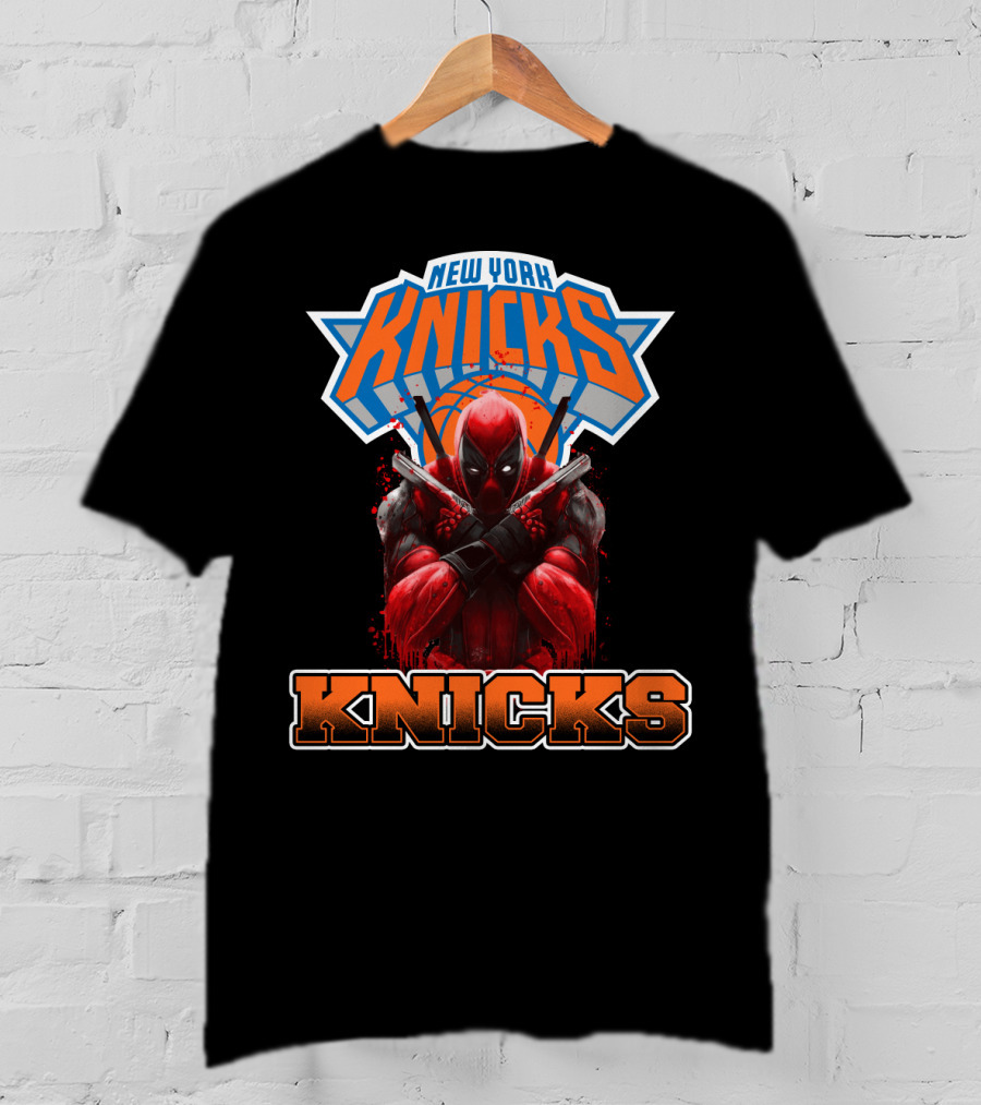 New York Knicks Deadpool Crossover Basketball Fans T-Shirt