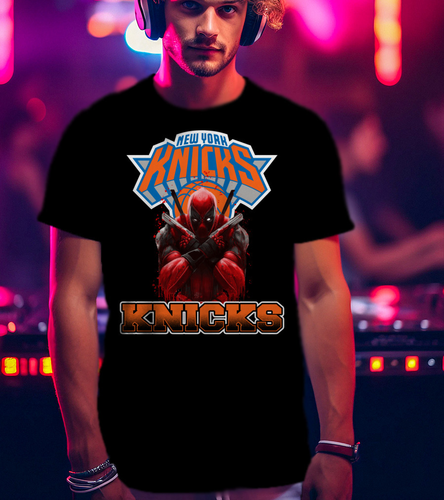 New York Knicks Deadpool Crossover Basketball Fans T-Shirt