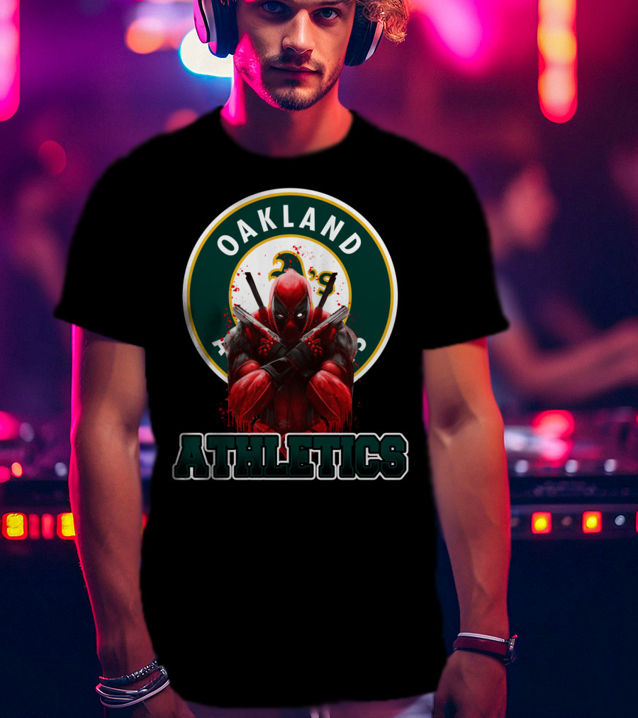 Oakland Athletics Deadpool Crossover Fan T-Shirt