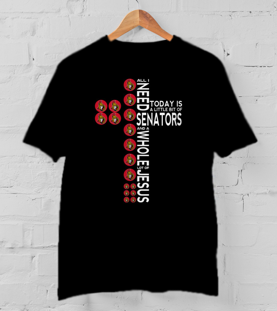 All I Need Today Is A Little Bit Of Senators And A Whole Lot Of Jesus T-Shirt