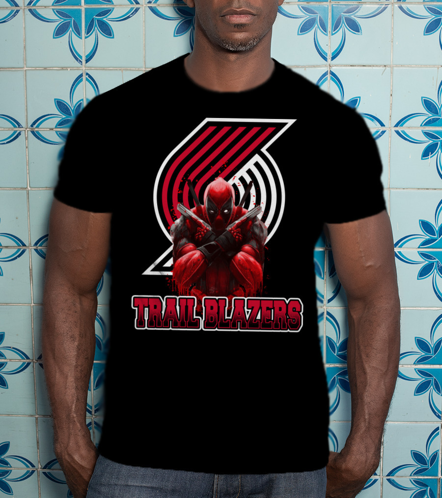 Trail Blazers Deadpool Crossover Fans Love T-Shirt
