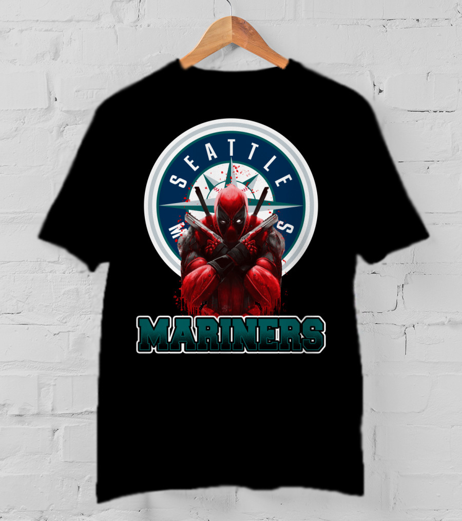 Seattle Mariners Deadpool Mashup Mariners Fan Gear T-Shirt