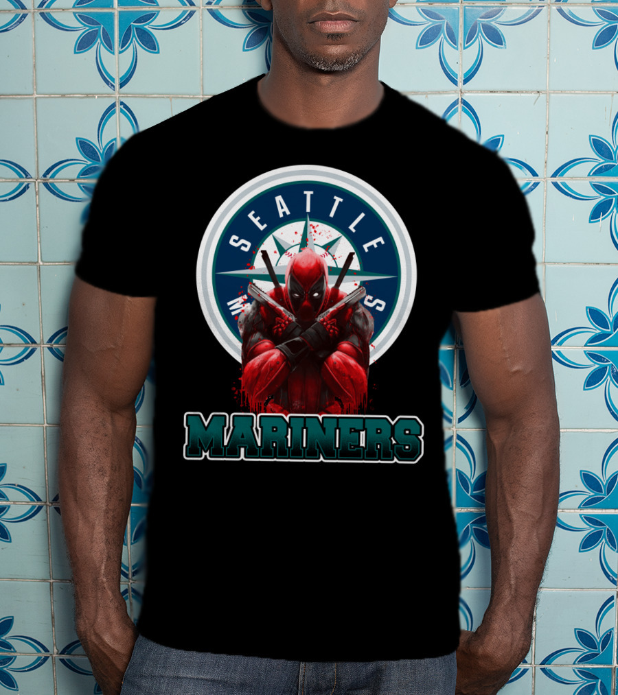 Seattle Mariners Deadpool Mashup Mariners Fan Gear T-Shirt