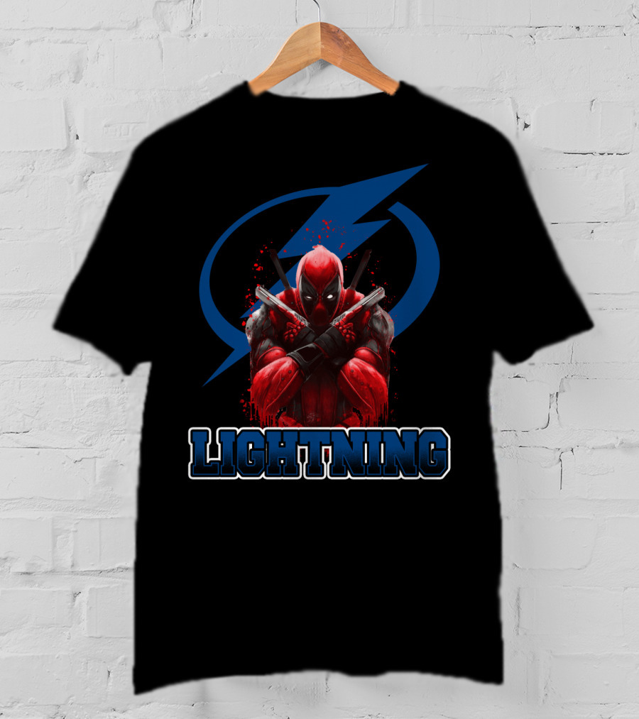 Tampa Bay Lightning Deadpool Crossover Fans T-Shirt