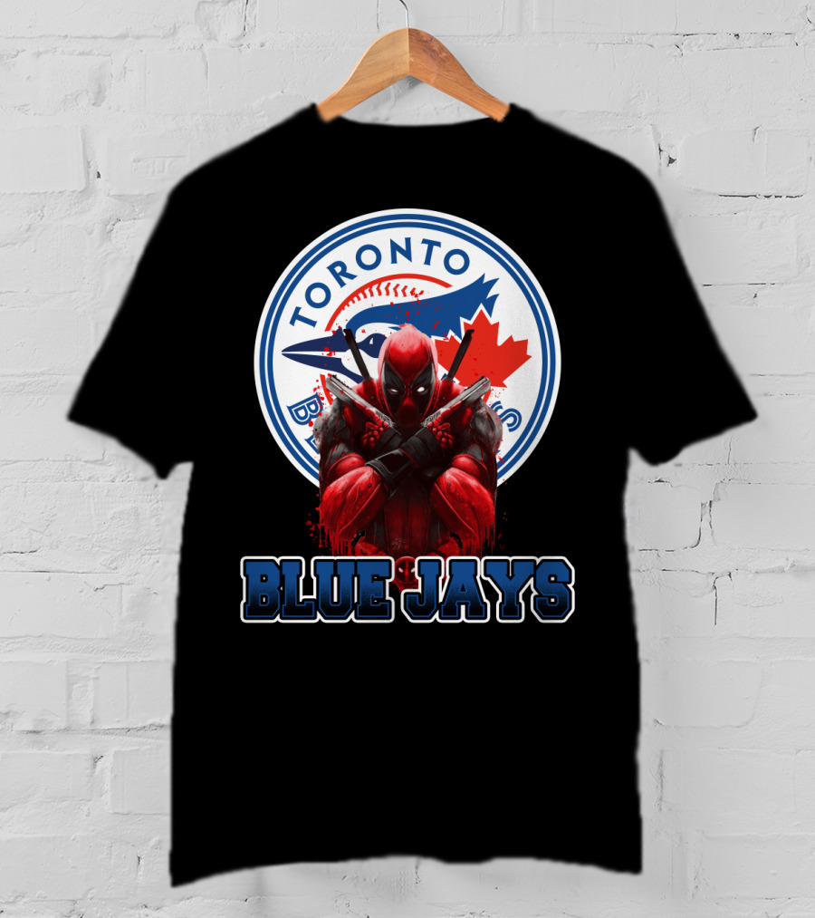 Toronto Blue Jays Deadpool Crossover Fan T-Shirt