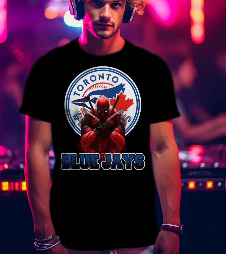 Toronto Blue Jays Deadpool Crossover Fan T-Shirt