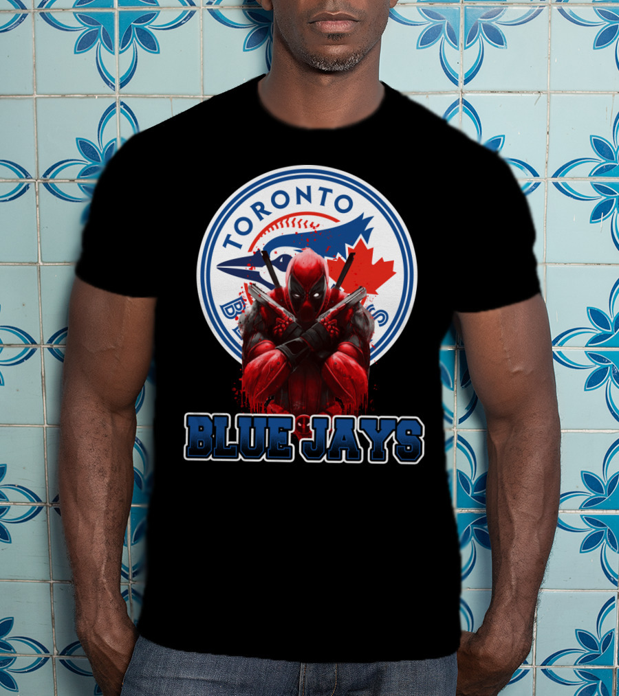 Toronto Blue Jays Deadpool Crossover Fan T-Shirt