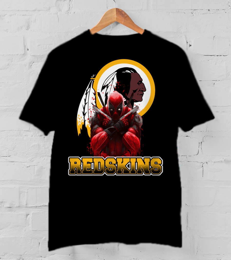 Redskins Deadpool Crossover Nfl Superhero T-Shirt