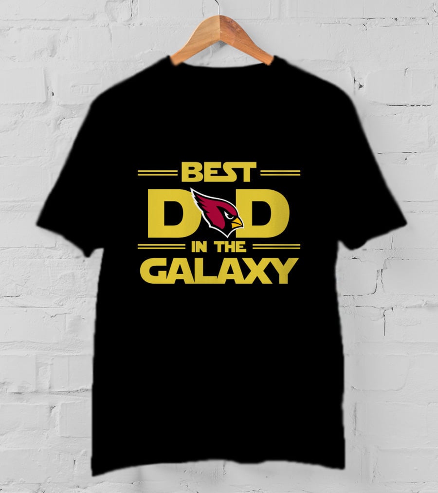 Best Arizona Cardinals Dad In The Galaxy Yellow T-Shirt