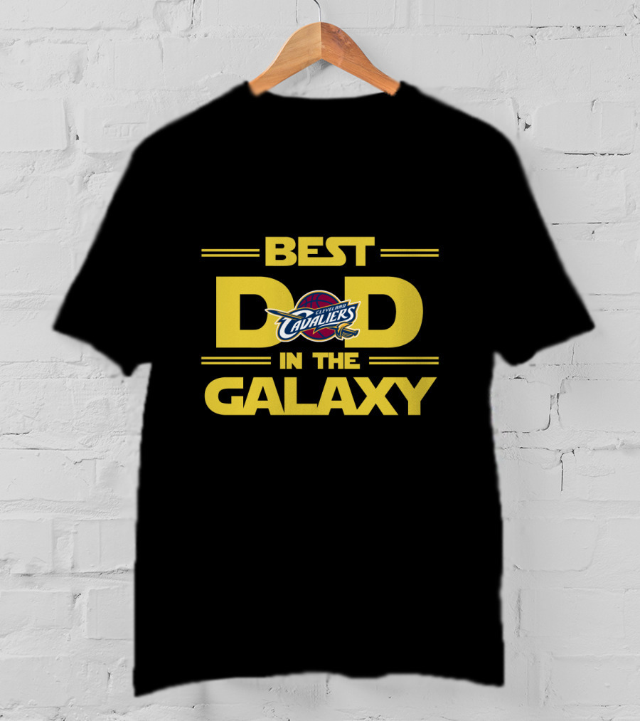 Best Dad In The Galaxy Cleveland Cavaliers Basketball Fan T-Shirt